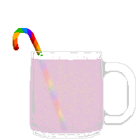 image of holiday berry drink with candy candy cane